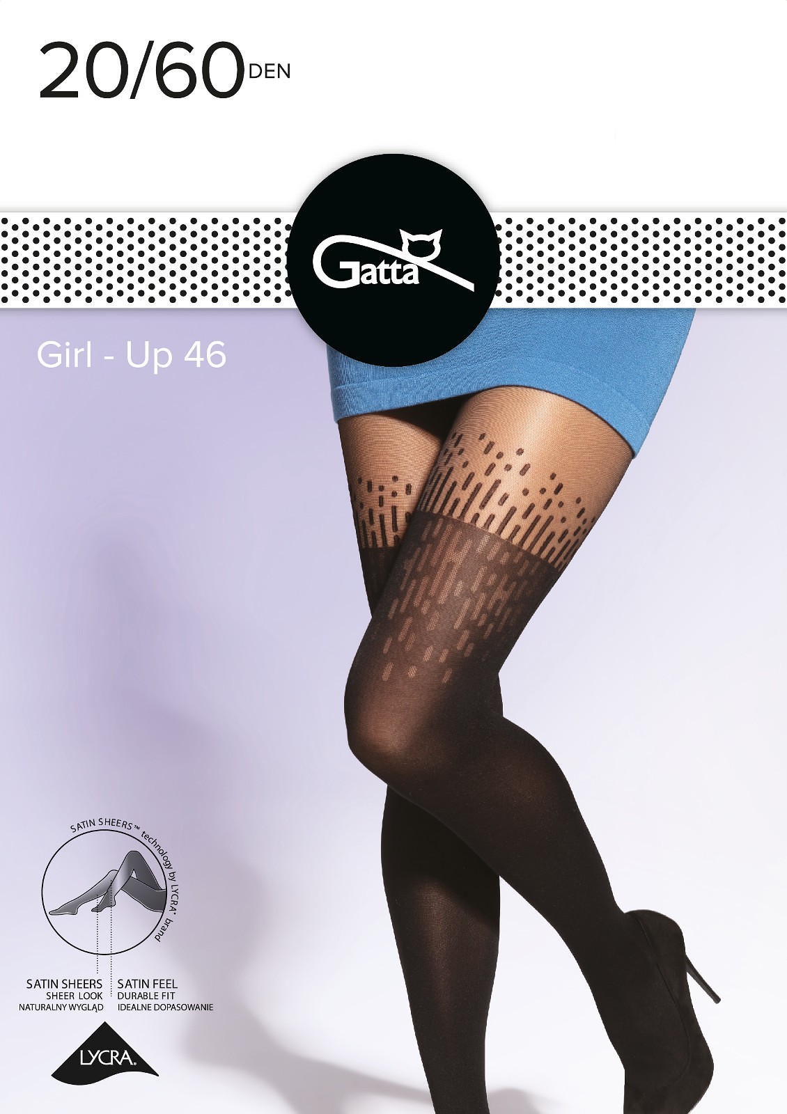 punčocháče Girl-UP 46 20/60DEN (Gatta)