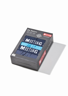boxerky retro 4046-1003 mix/modrá 3ks (Mustang)
