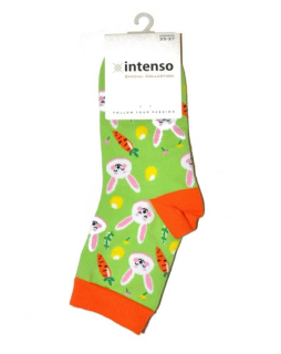 ponožky velikonoce 0471 vzor 005 - zajíc, mrkev (Intenso)