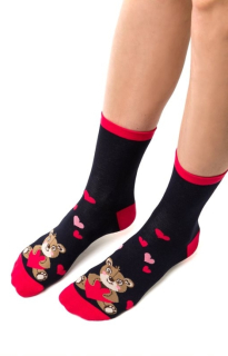 ponožky dámské valentýn 136 - medvídek (Steven)