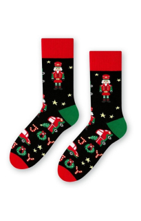 pánské ponožky vánoční 136 vzor 131 - černá (Steven)