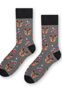 pánské ponožky vánoční 136 vzor 101 - šedá (Steven)