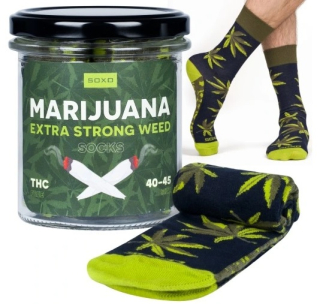 ponožky balení sklo - Marihuana (Soxo)