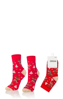 ponožky vánoční 0365 202 - červená (Intenso)