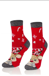 ponožky vánoční 0365 S02 - červená (Intenso)