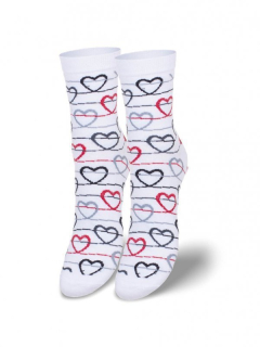 ponožky dámské 0200 Srdce (Milena)