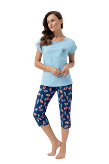 pyžamo dámské 687 - modrá (Luna)