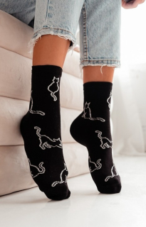 ponožky dámské 0200 kočky (Milena)